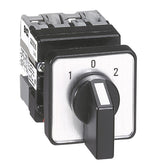 10A Change-Over Panel Mount Mini Cam Switch with 2 Poles and 4 Contacts.